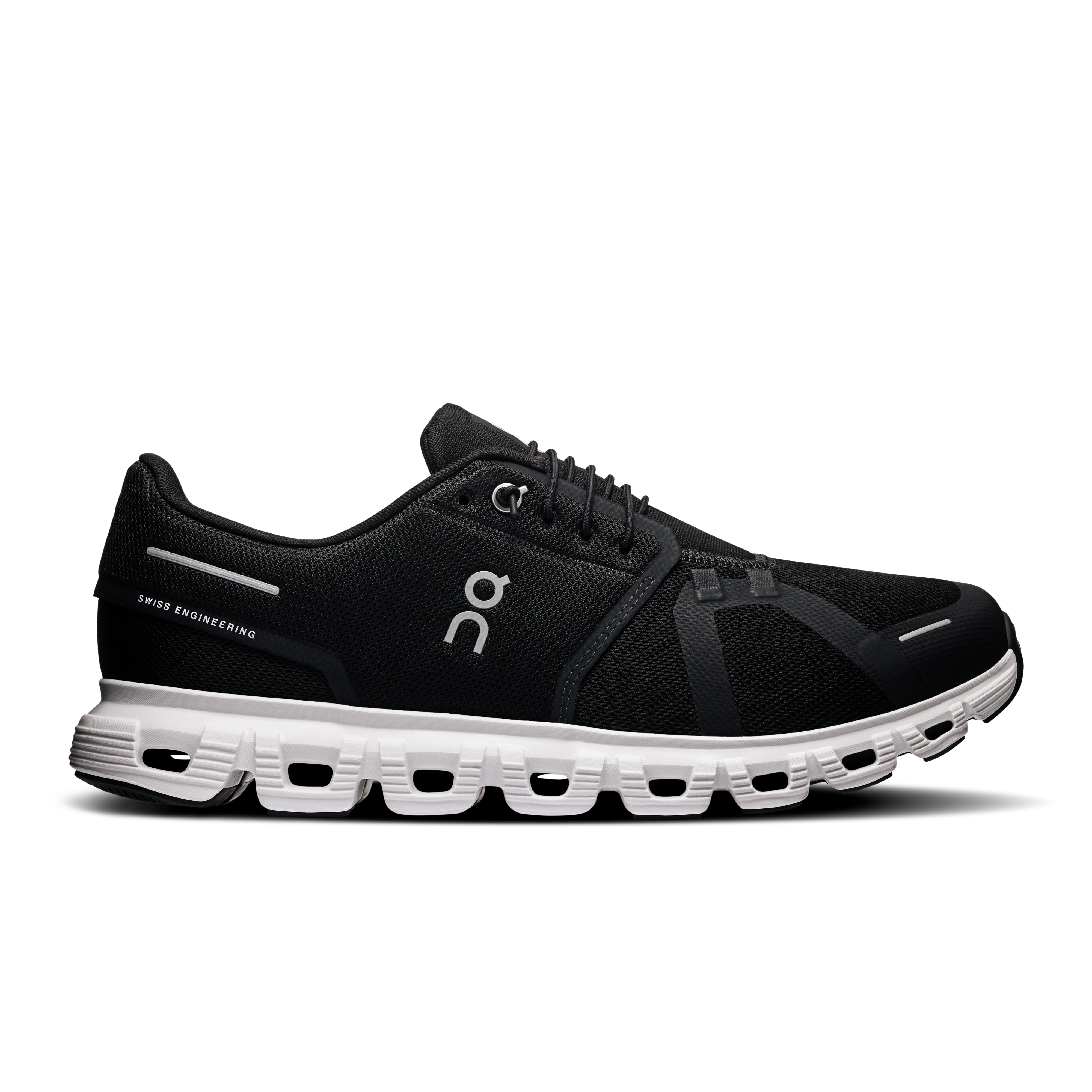 On Running Men's Cloud 6 Wide Shoes - Black / White