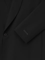 Double-Breasted Wool Poplin Shawl Collar Jacket
