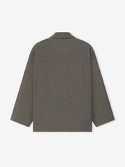 Cotton Wool Oxford Shirt Jacket