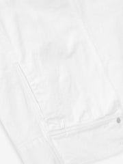 Womens Cotton Twill Relaxed Lapelless Jacket