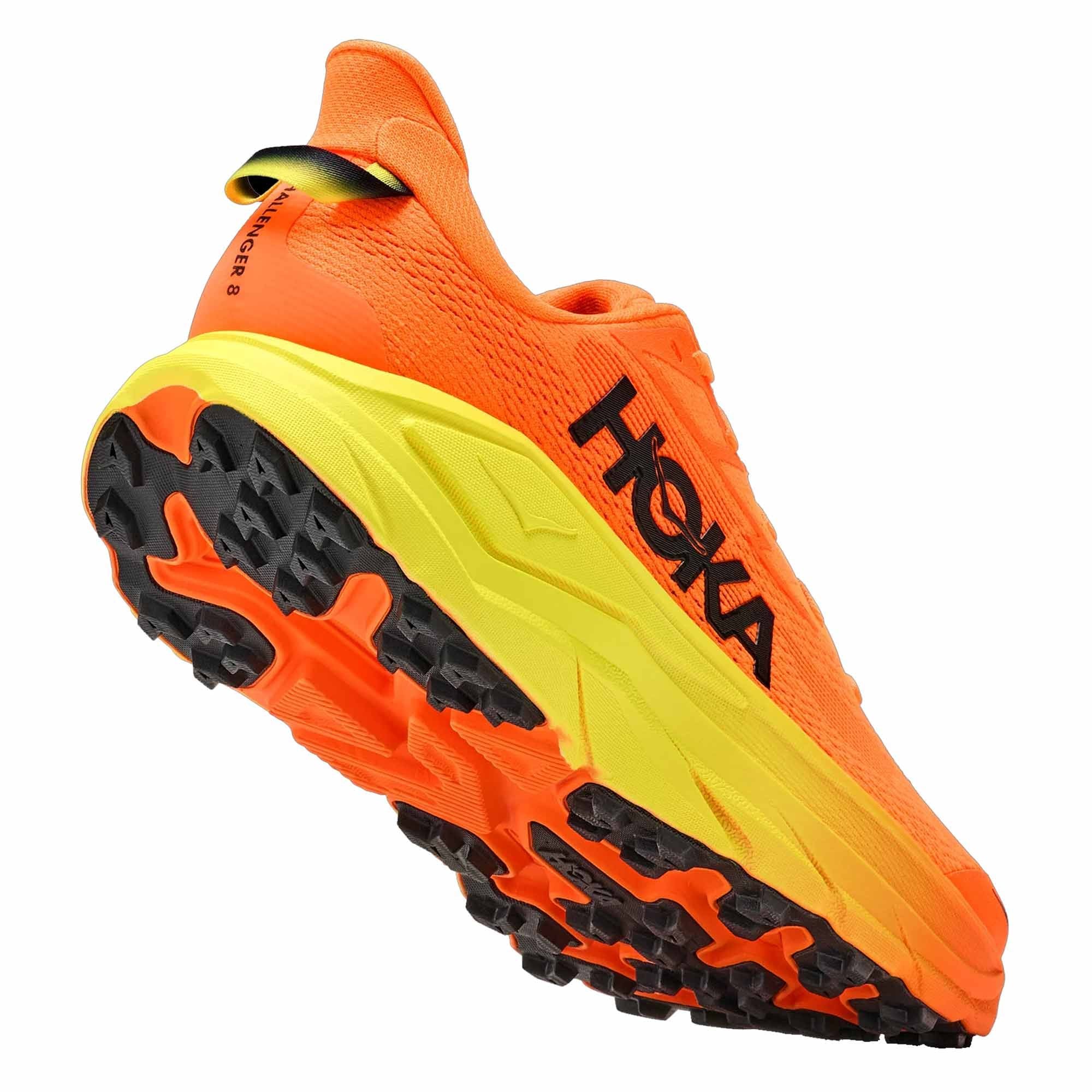 Hoka Challenger 8 Wide Men's Trail Running Shoes Neon Tangerine/Hoka Citrus