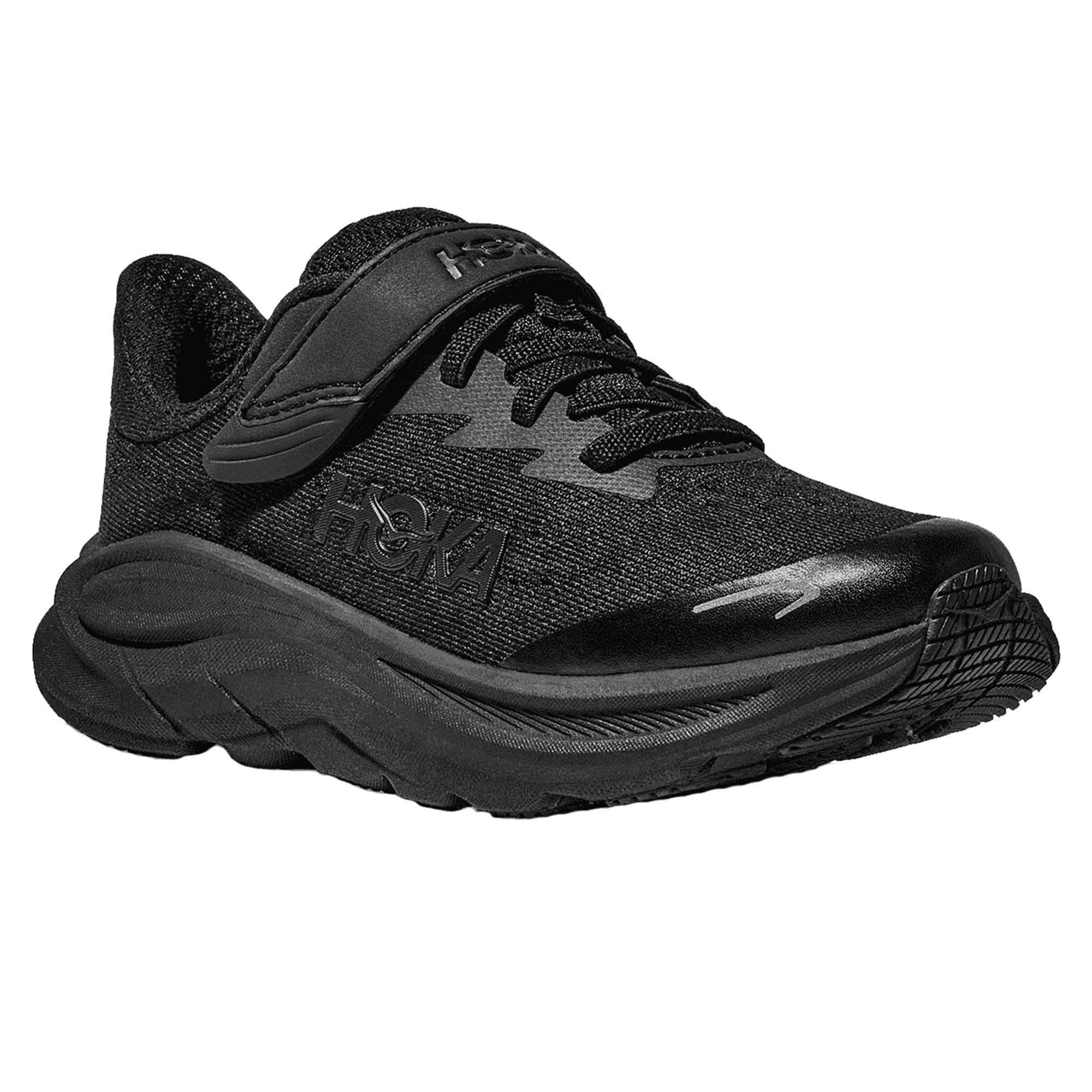 Hoka Clifton 10 Little Kids Running Shoe Black/Black