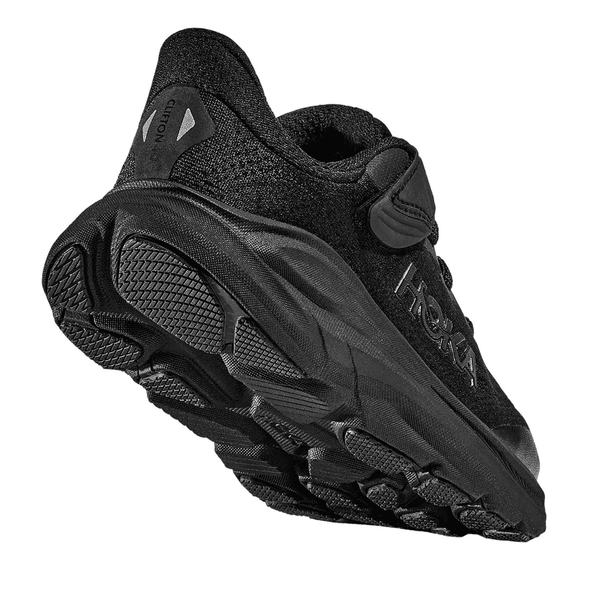 Hoka Clifton 10 Little Kids Running Shoe Black/Black