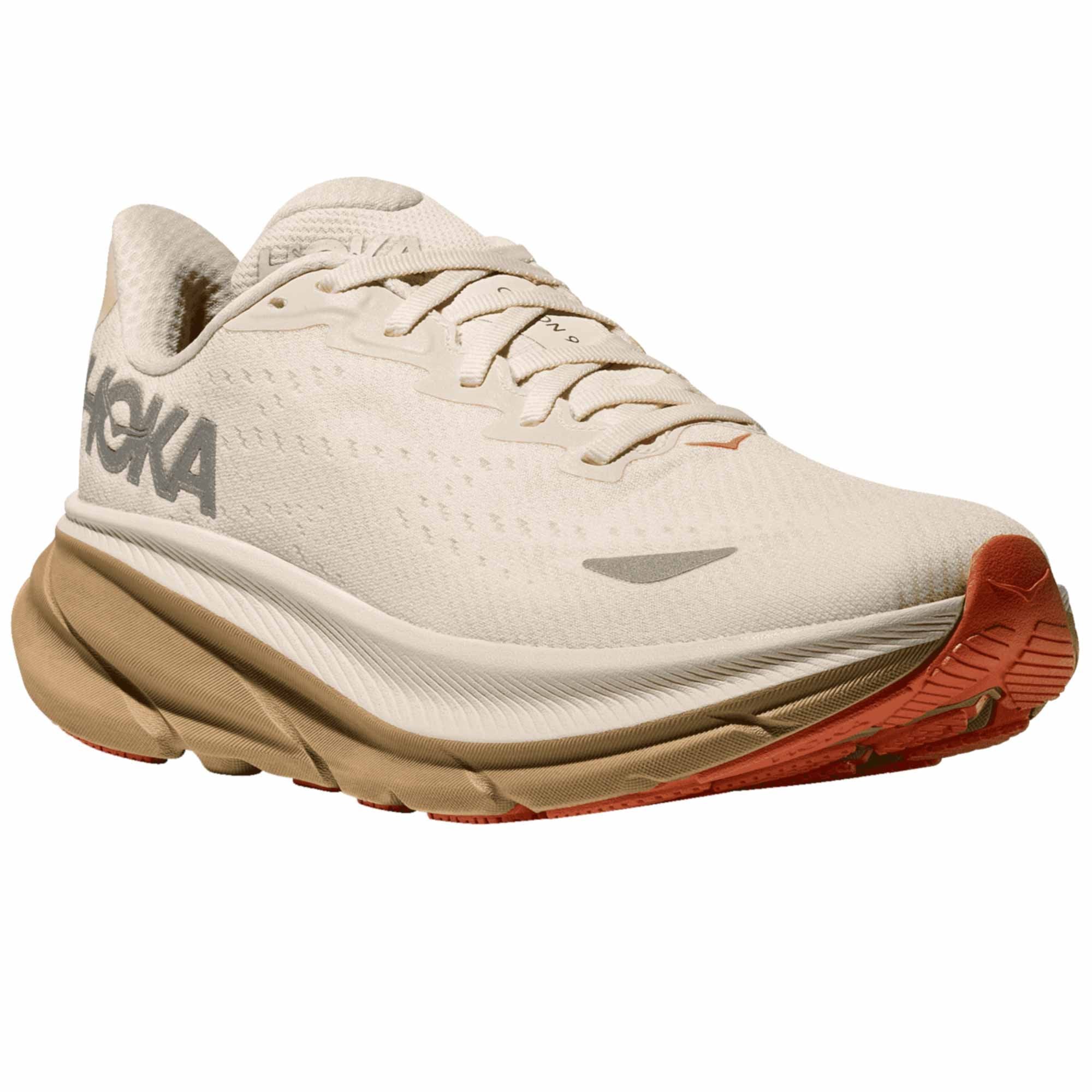 Hoka Clifton 9 Gore-Tex Womens Waterproof Running Shoes Eggshell/Khaki