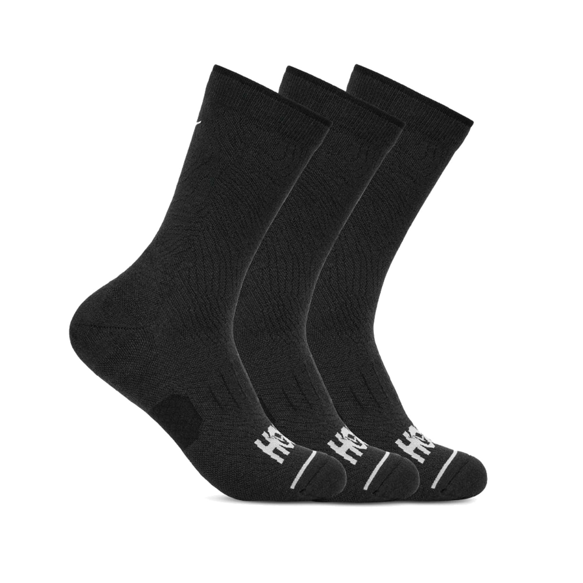 Hoka Crew Run Sock 3-Pack Black/Black/Black