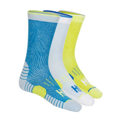 Hoka Crew Run Sock 3-Pack Dive Blue/Ice Water/Evening Primrose