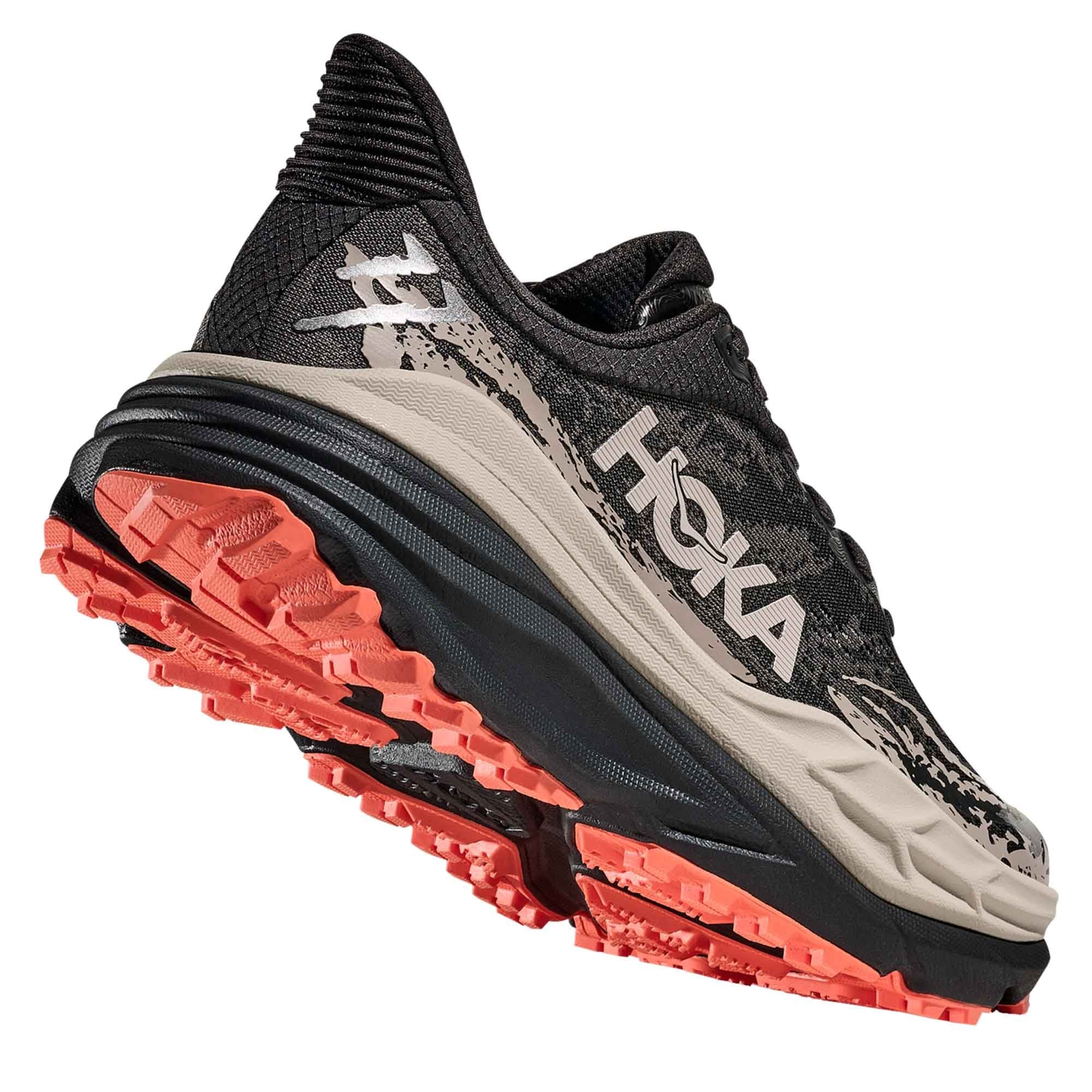 Hoka Stinson 7 Women's Trail Running Shoes Black/Putty