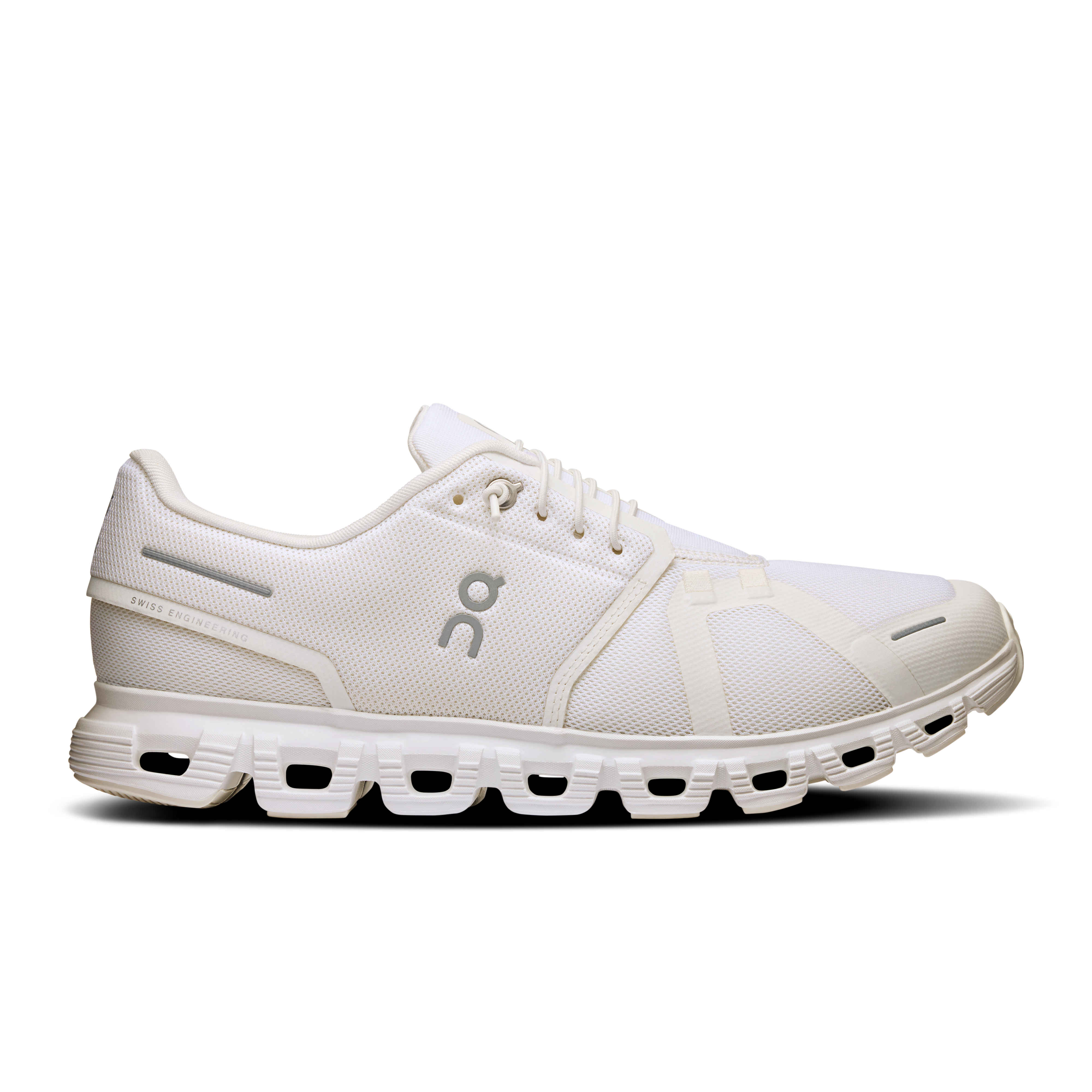 On Running Men's Cloud 6 Wide Shoes - White / White