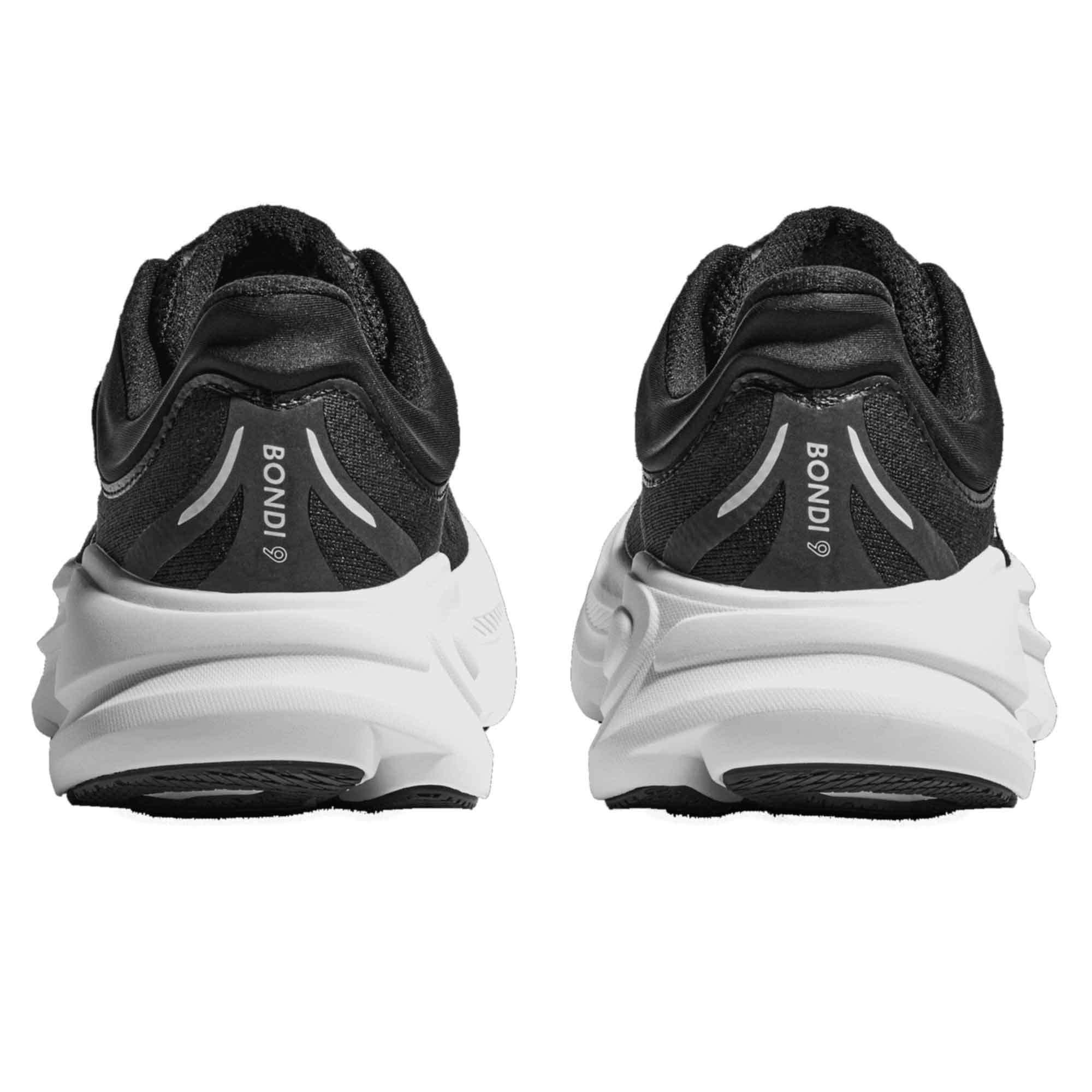 Hoka Bondi 9 Womens Running Shoes Black/White
