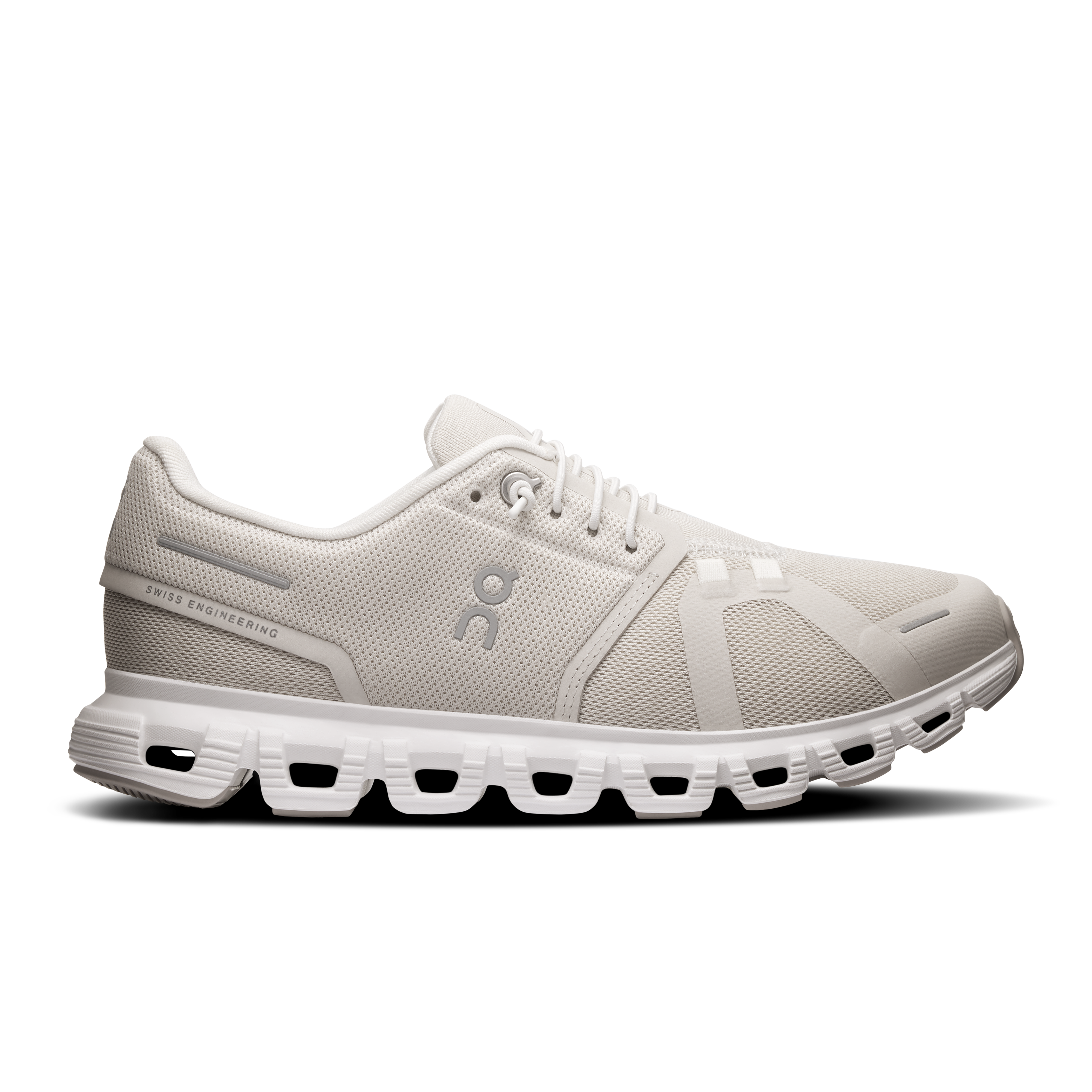 On Running Women's Cloud 6 Wide Shoes - Pearl / White