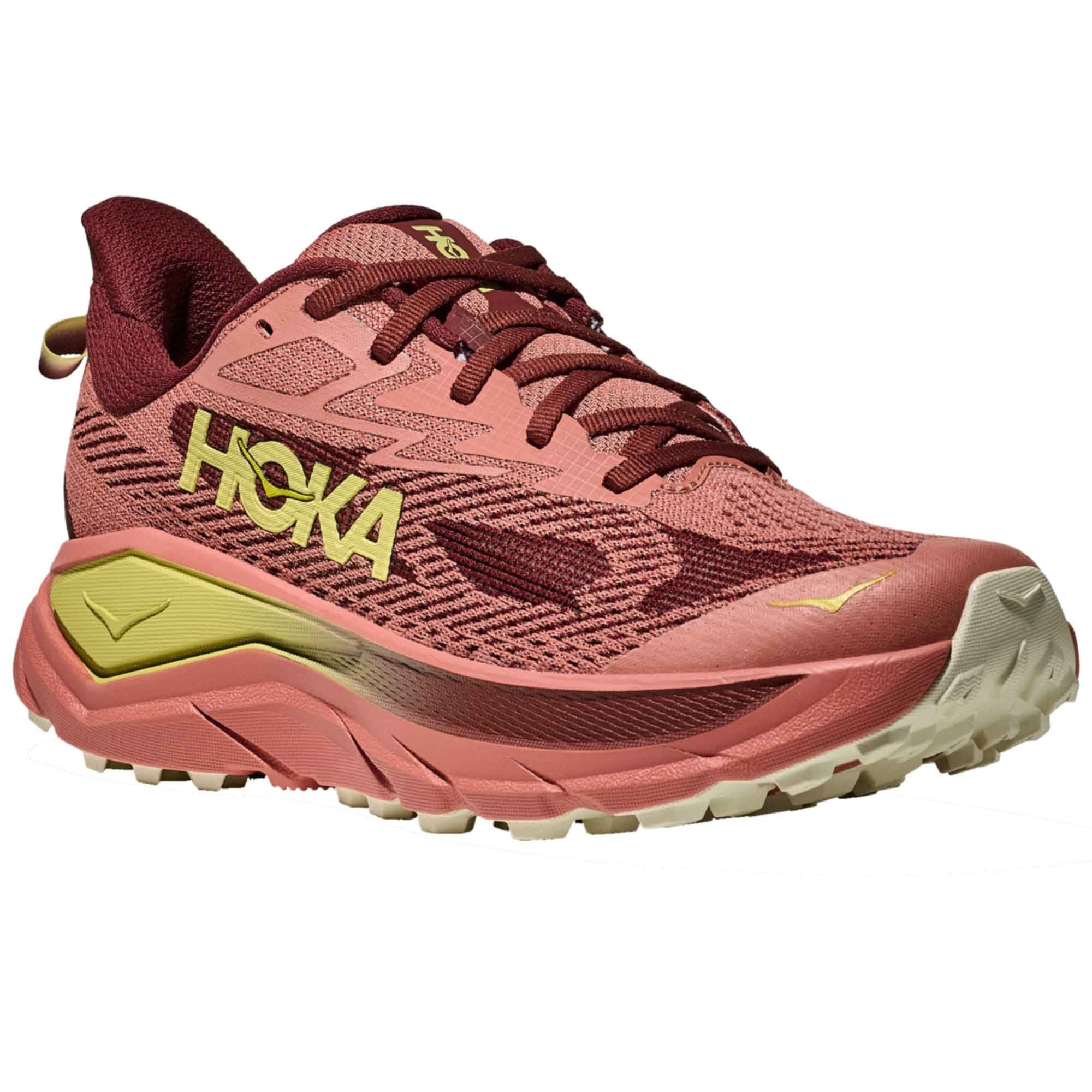Hoka Challenger 8 Wide Women's Trail Running Shoes Blush/Dark Cedar