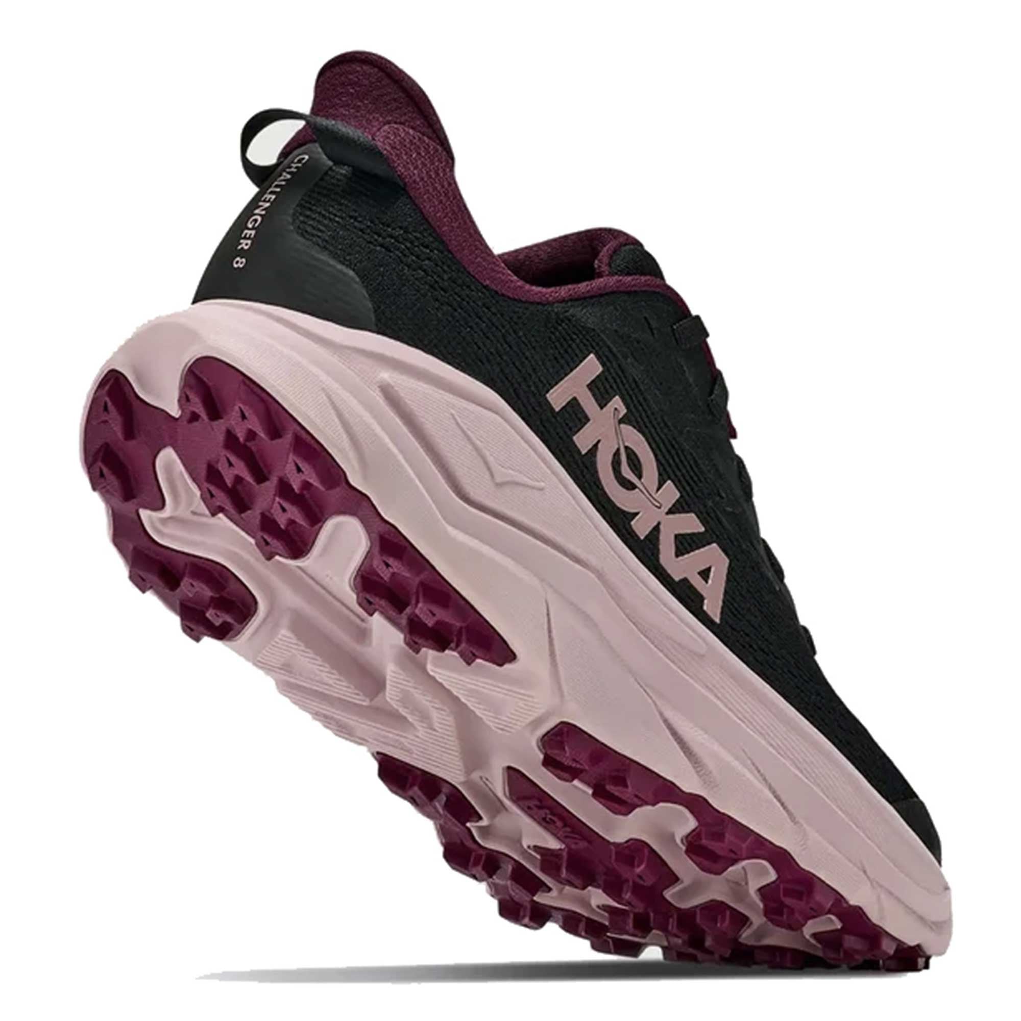 Hoka Challenger 8 Women's Trail Running Shoes Black/Pink Opal