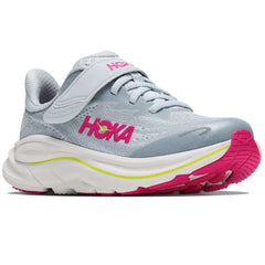 Hoka Clifton 10 Little Kids Running Shoe Overcast/Neon Dragonfruit