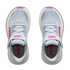 Hoka Clifton 10 Little Kids Running Shoe Overcast/Neon Dragonfruit