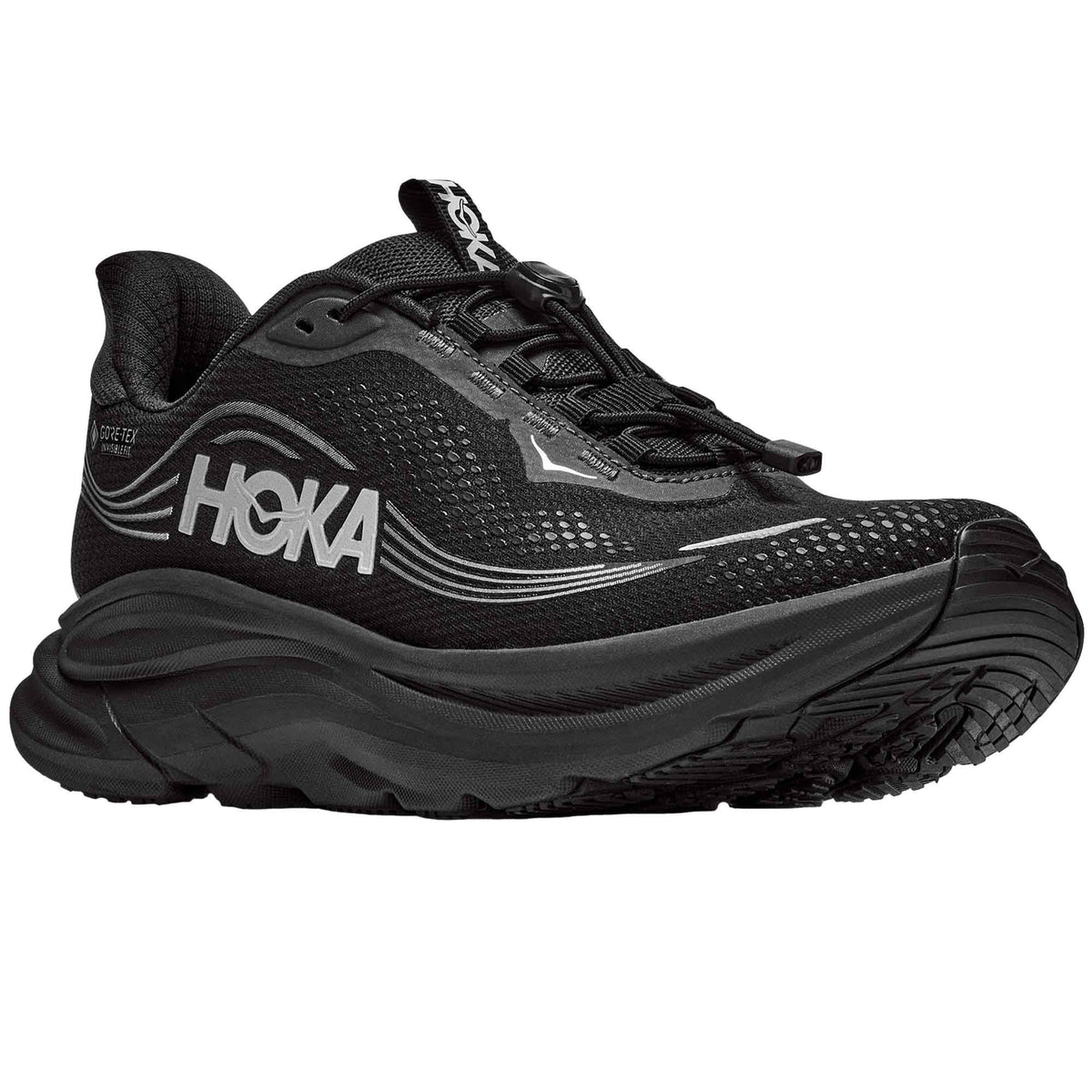 Hoka Clifton 11 Gore-Tex Womens Running Shoes Black/Black