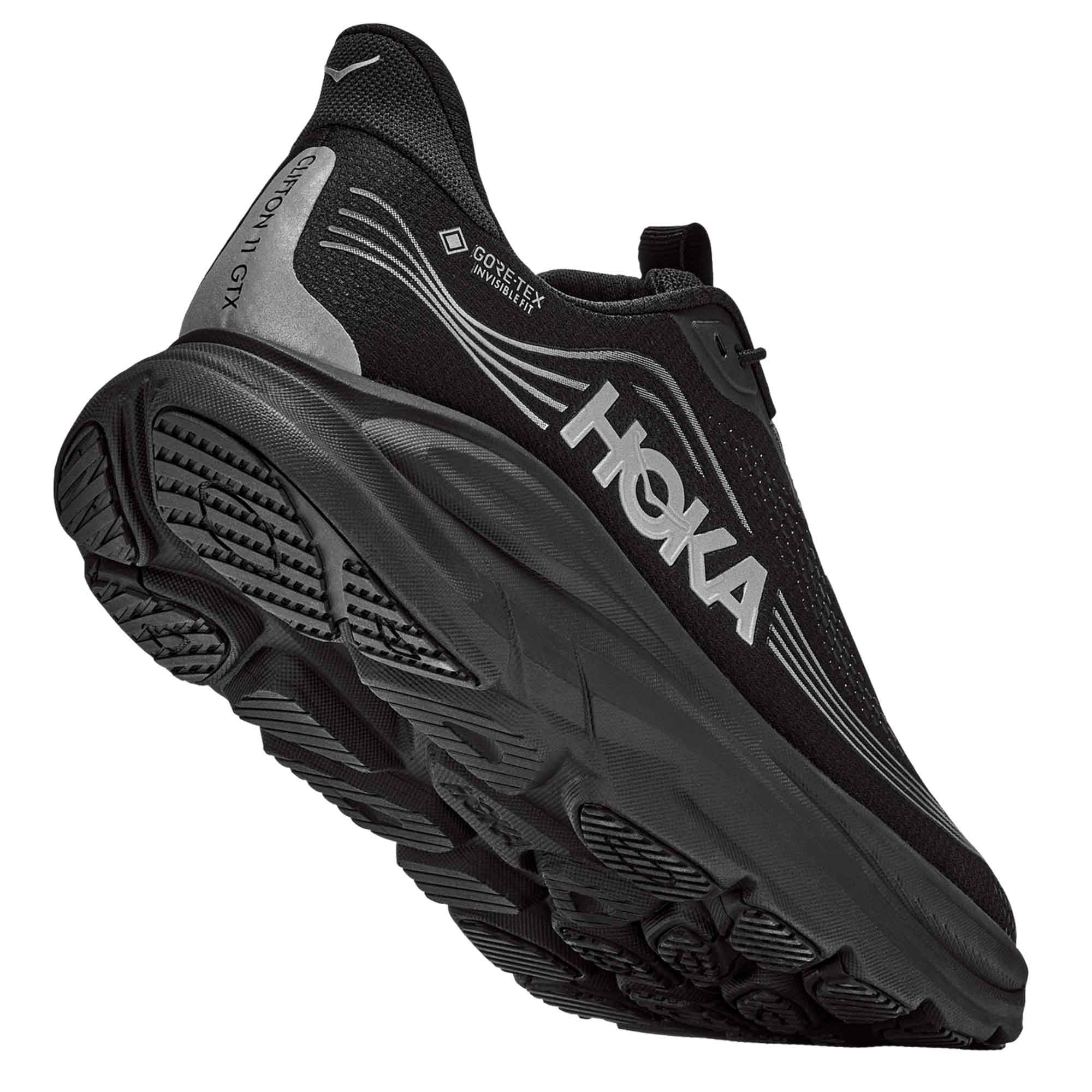 Hoka Clifton 11 Gore-Tex Womens Running Shoes Black/Black