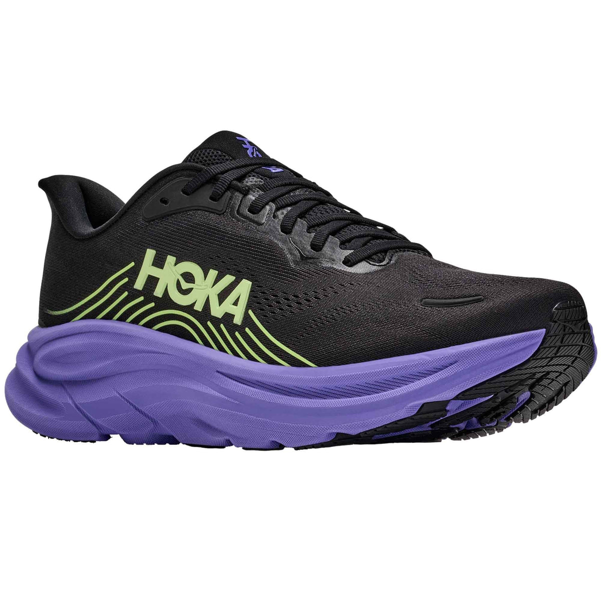 Hoka Clifton 11 Mens Running Shoes Black/Neon Yuzu