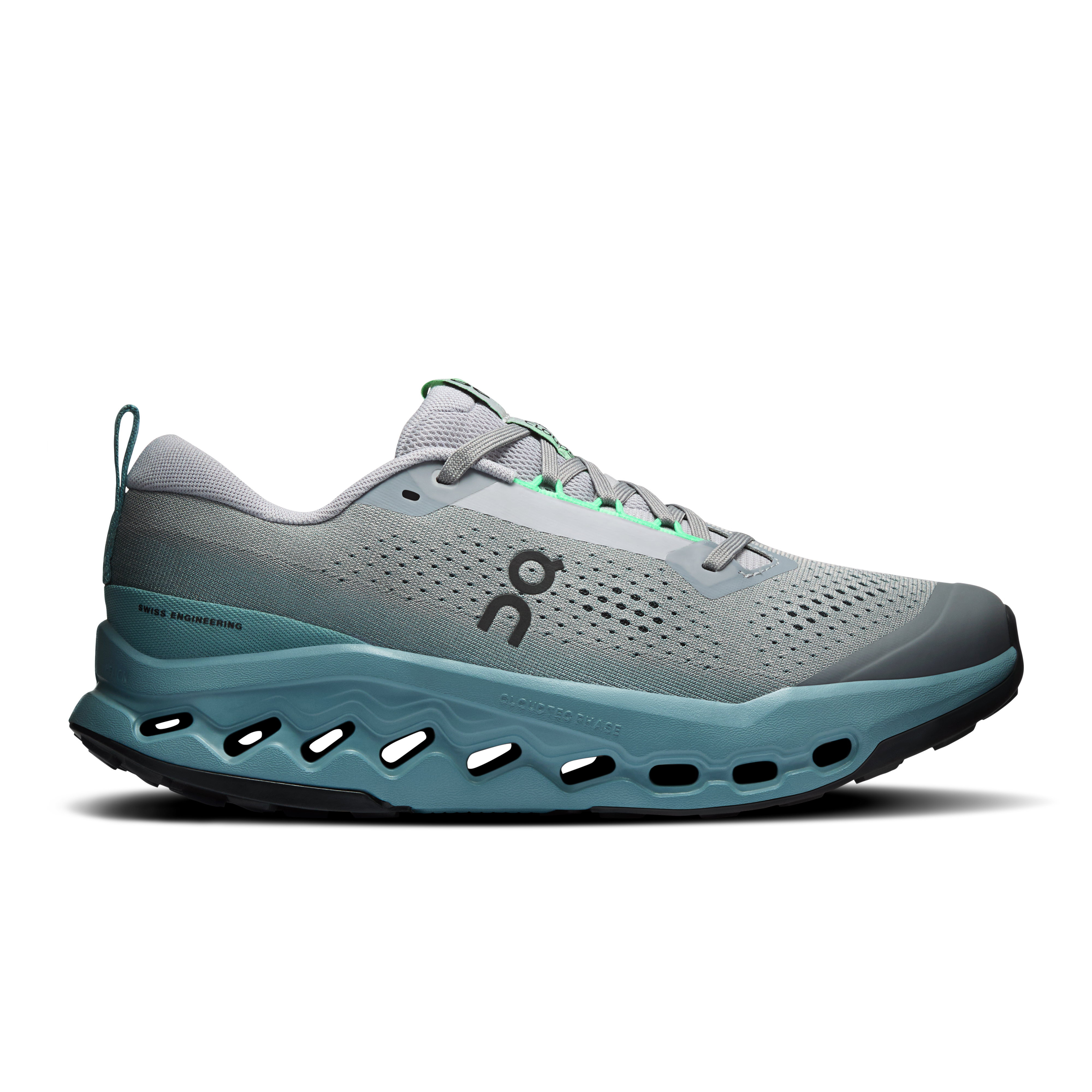 On Running Men's Cloudsurfer Trail 2 Shoes - Platinum / Tide